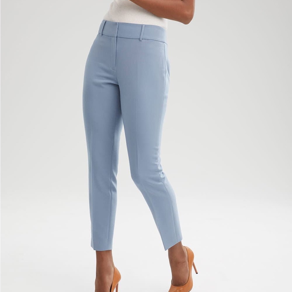 New York & Company Blue Ankle Cropped Pants